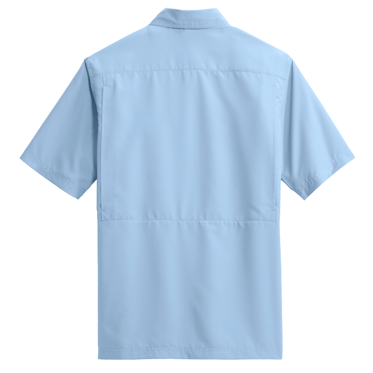 BRO Short Sleeve Daybreak UV Vented Shirt in Light Blue – back view
