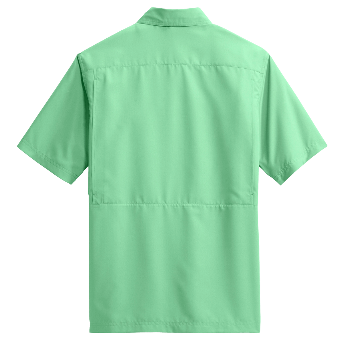 BRO Short Sleeve Daybreak UV Vented Shirt in Seafoam – back view