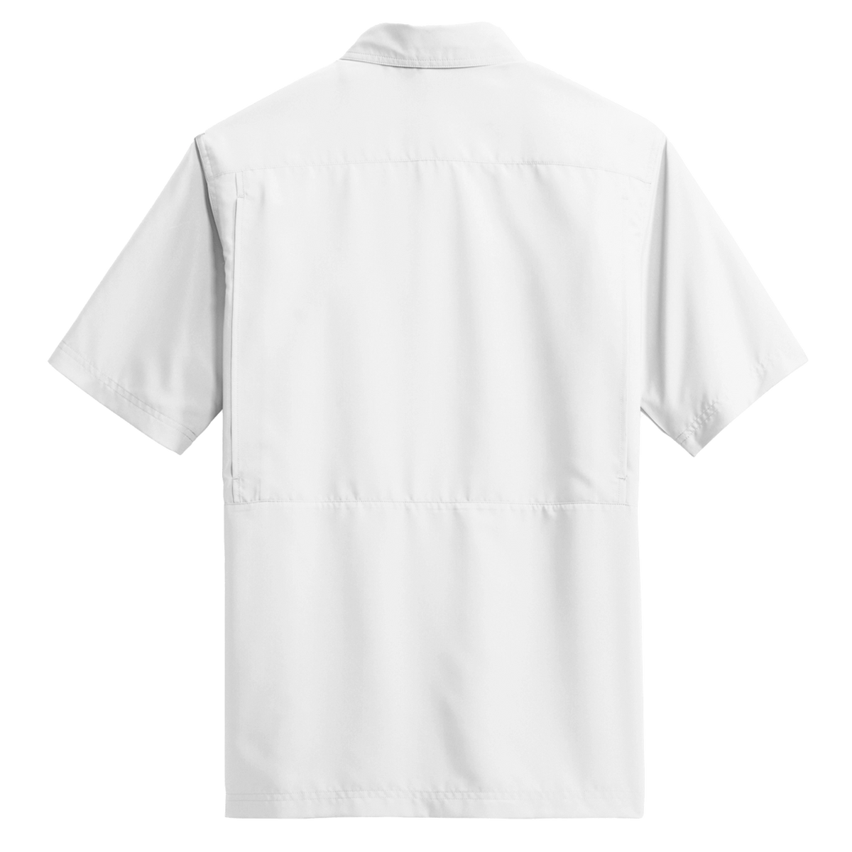 BRO Short Sleeve Daybreak UV Vented Shirt in White – back view