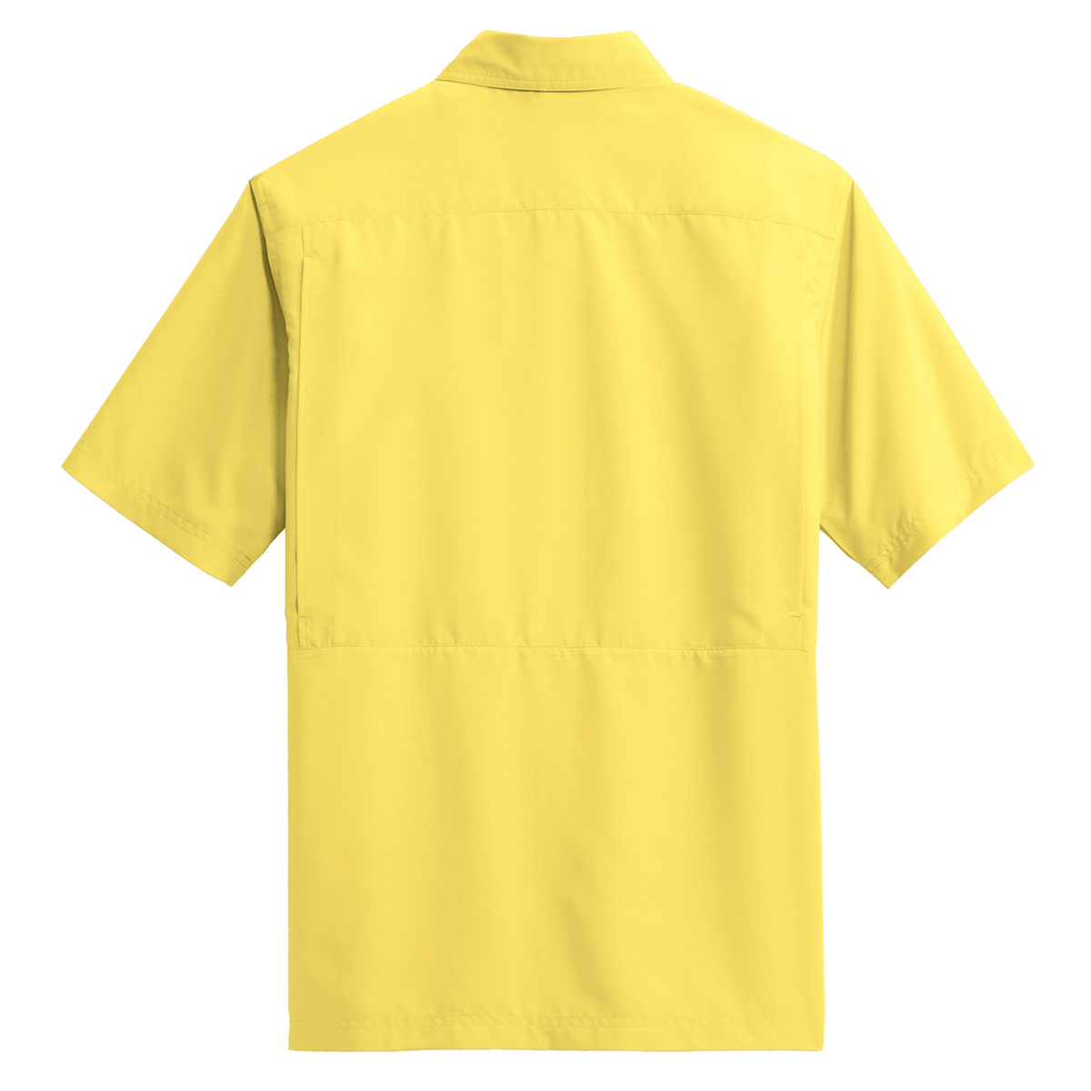 BRO Short Sleeve Daybreak UV Vented Shirt in Yellow – back view