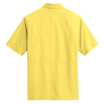 BRO Short Sleeve Daybreak UV Vented Shirt in Yellow – back view