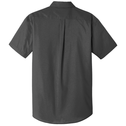 BRO Short Sleeve Classic Button-Down Work Shirt in Graphite – back view