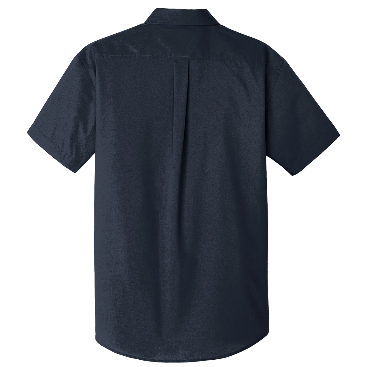 BRO Short Sleeve Classic Button-Down Work Shirt in Navy – back view