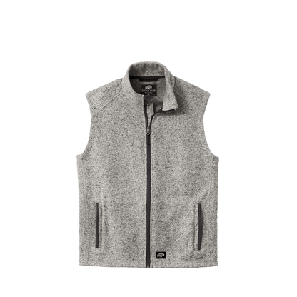 BRO Sweater Fleece Vest in Heather Grey – front view