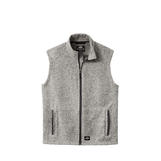 BRO Sweater Fleece Vest in Heather Grey – front view