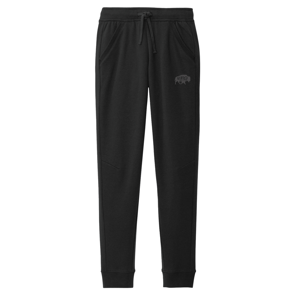 BRO Sweatpants with Pockets in Black – front view