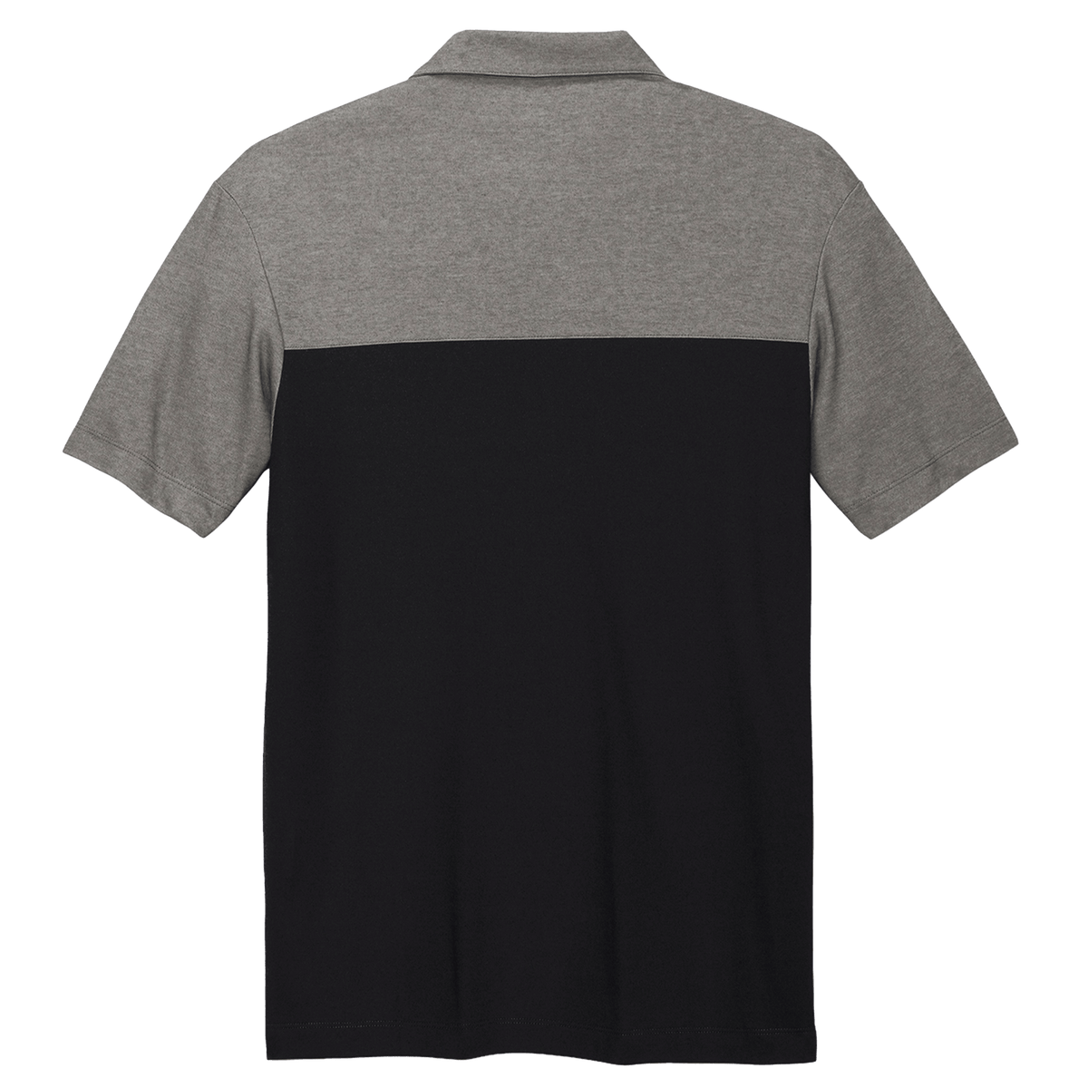 BRO Two-Tone Blended Polo in Black – back view