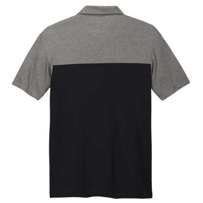 BRO Two-Tone Blended Polo in Black – back view