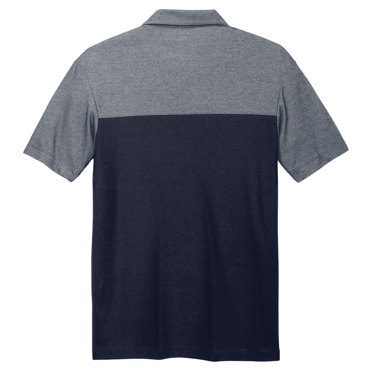 BRO Two-Tone Blended Polo in Navy – back view