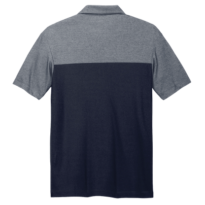 BRO Two-Tone Blended Polo in Navy – back view
