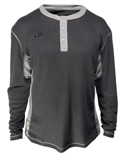 Badlands BROFLEX™ Work Henley in Gray with Graphite trim
