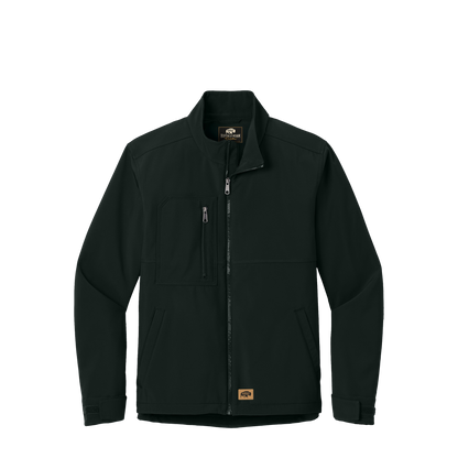 BRO Water-Resistant Soft Shell Work Jacket in Black – front view
