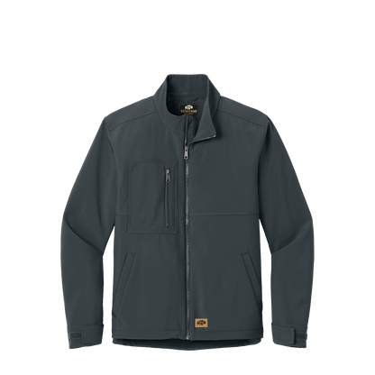 BRO Water-Resistant Soft Shell Work Jacket in Iron Grey – front view