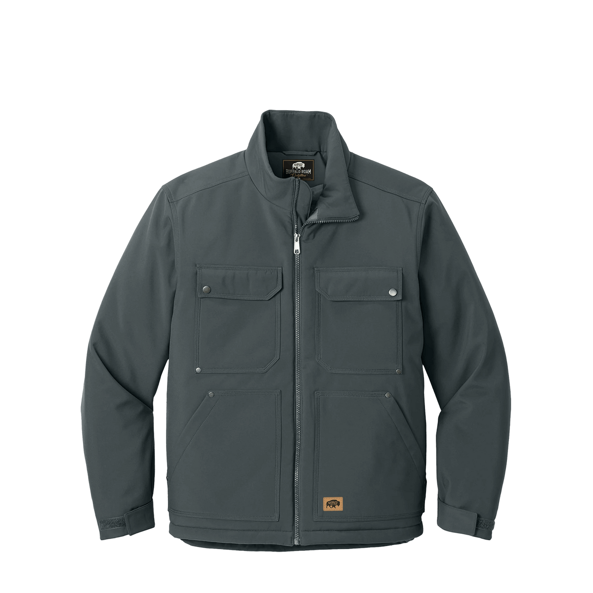 BRO Insulated Soft Shell Work Jacket in Iron Grey – front view