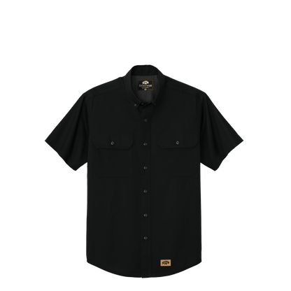 BRO Short Sleeve Ripstop Work Shirt in Black – front view