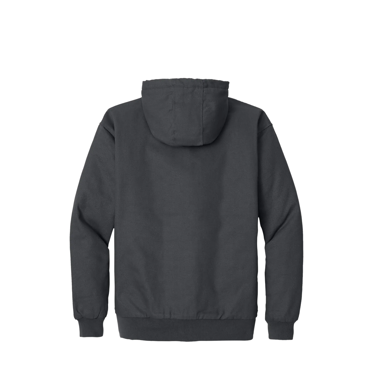 BRO Insulated Hooded Duck Work Jacket in Charcoal – back view