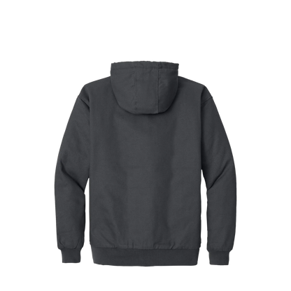 BRO Insulated Hooded Duck Work Jacket in Charcoal – back view