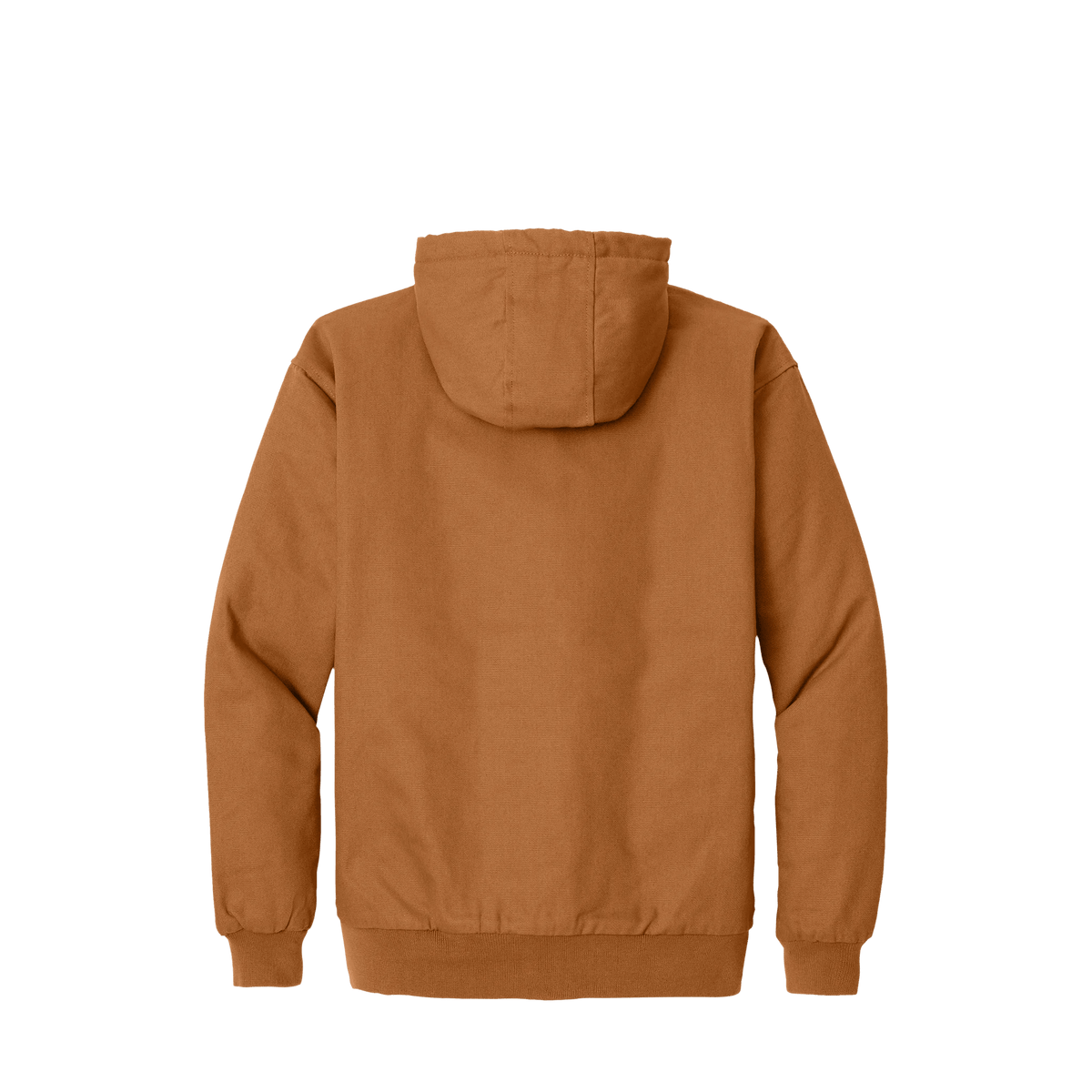 BRO Insulated Hooded Duck Work Jacket in Duck Brown – back view