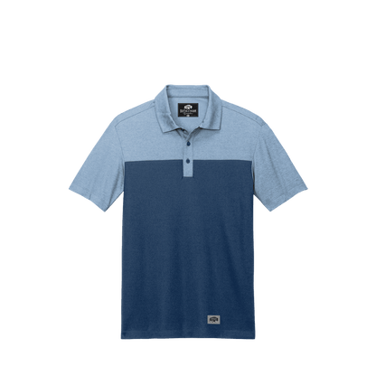 BRO Two-Tone Blended Polo in Aegean Blue – front view