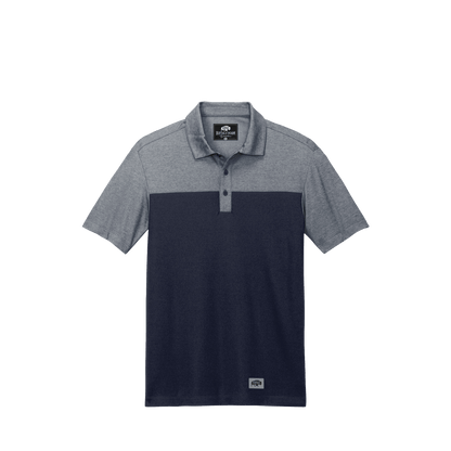 BRO Two-Tone Blended Polo in River Blue Navy – front view