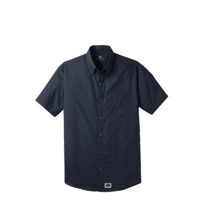 BRO Short Sleeve Classic Button-Down Work Shirt in Navy – front view