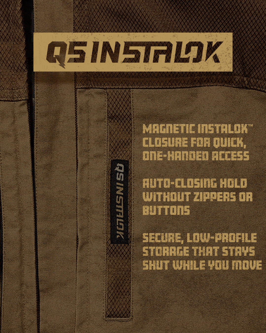 QuikStash InstaLok™ magnetic chest pocket demonstration