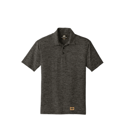 BRO Heathered Polo Shirt in Grey and Black Electric – front view