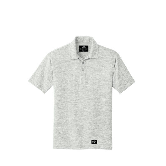 BRO Heathered Polo Shirt in Silver Electric – front view