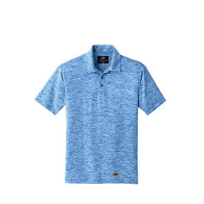 BRO Heathered Polo Shirt in True Royal Electric – front view