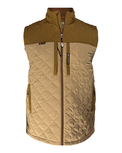 Steward Diamond-Quilted Vest in BRO Brown