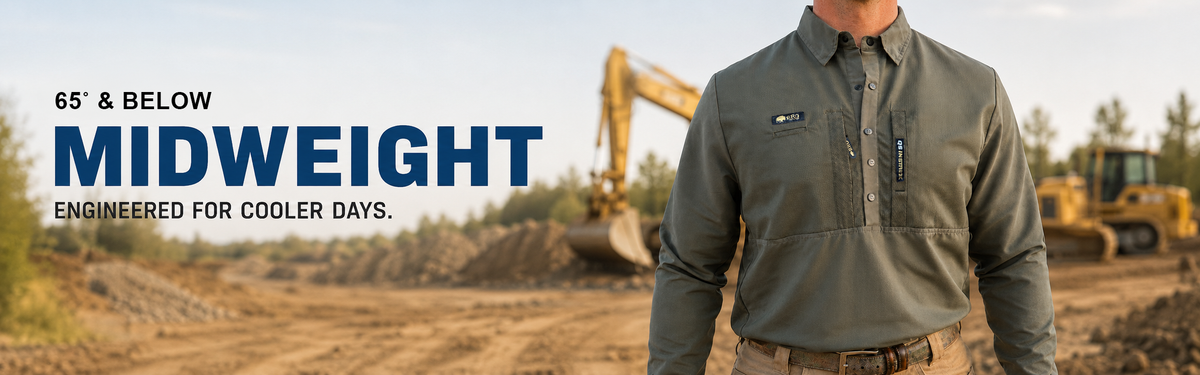 Buffalo Roam Outfitters Midweight work shirts for everyday jobsite conditions